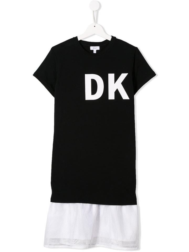 Dkny Kids Layered T-shirt Dress - Black