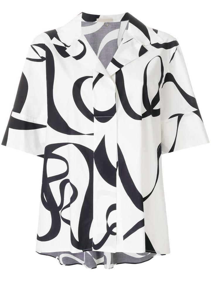 Mantu Loose Fit Printed Shirt - White