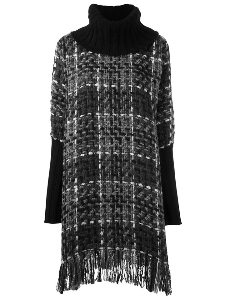Dolce & Gabbana Checked Knitted Tunic - Grey