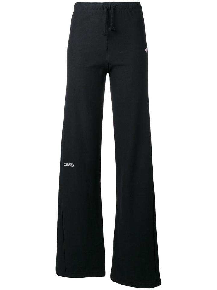 Vetements Flared Sweatpants, Women's, Size: Small, Black, Cotton/polyester
