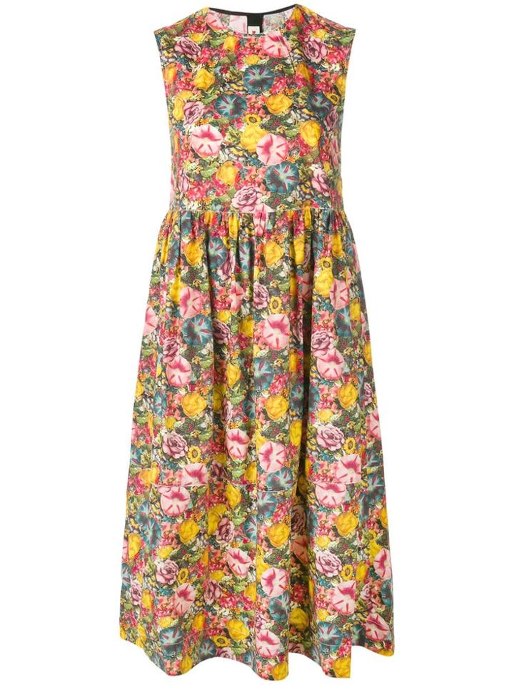 Marni Floral Print Midi Dress - Green