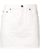 Saint Laurent Short Denim Skirt - White