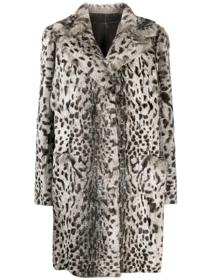 Salvatore Santoro Leopard Print Coat - Neutrals