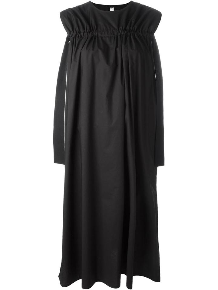 Damir Doma Top Drawstring Dress, Women's, Size: Small, Black, Cotton