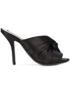 No21 Twisted Knot Stiletto Mules - Black