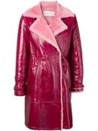 Emilio Pucci Bordeaux Shearling Jacket - Pink