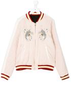 Chloé Kids Reversible Embroidered Bomber Jacket - Pink & Purple