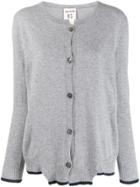 Semicouture Asymmetric Hem Cardigan - Grey