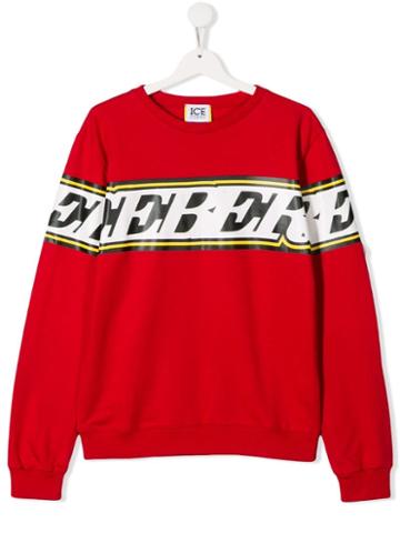 Iceberg Kids Teen Logo Print Sweatshirt - Red