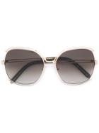 Chloé Eyewear Oversized Gradient Sunglasses - Metallic