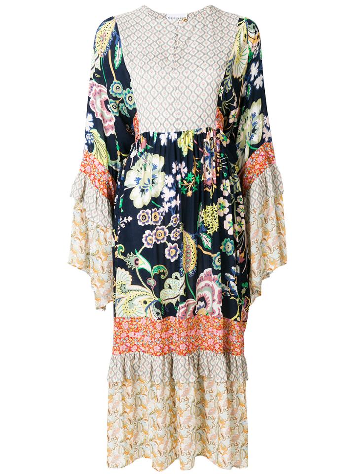 Perseverance London Flared Floral Print Dress - Multicolour
