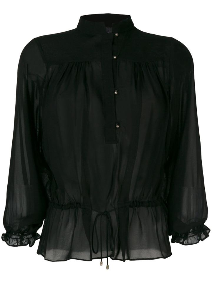Just Cavalli Button Up Blouse - Black