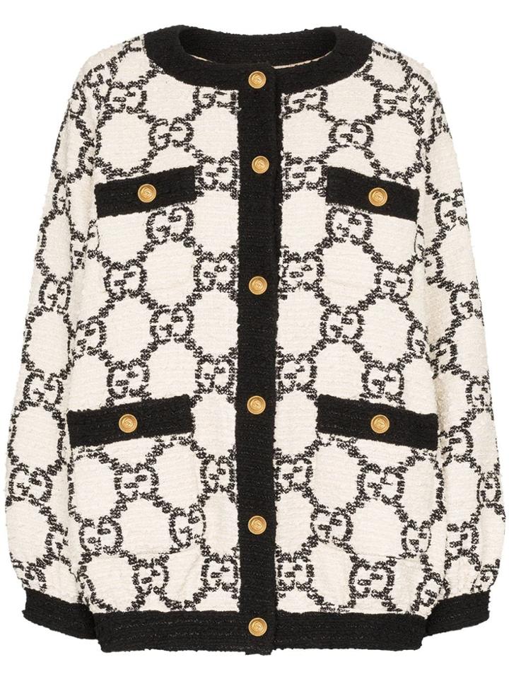 Gucci Gg Supreme Knitted Cardigan - Multicolour