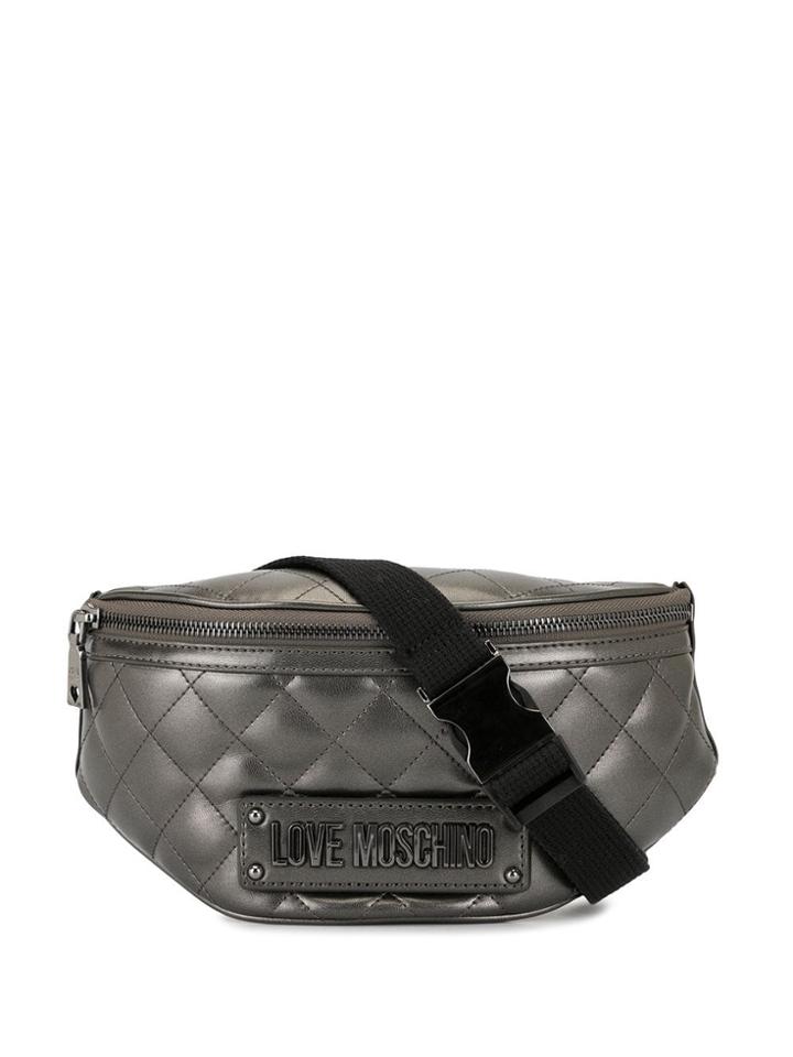 Love Moschino Quilted Bum Bag - Grey