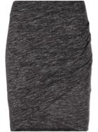 Iro Draped Asymmetric Mini Skirt - Grey