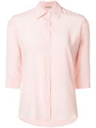Blanca Cropped Sleeves Shirt - Pink & Purple