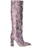 Paris Texas Snakeskin Knee-length Boots - Purple