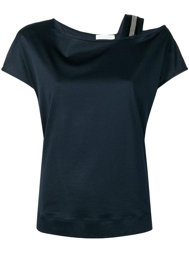 Fabiana Filippi Cold Shoulder T-shirt - Blue