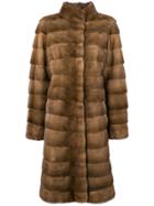 Liska Valencia Fur Coat - Brown