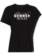 Blindness Printed Cotton T Shirt - Black