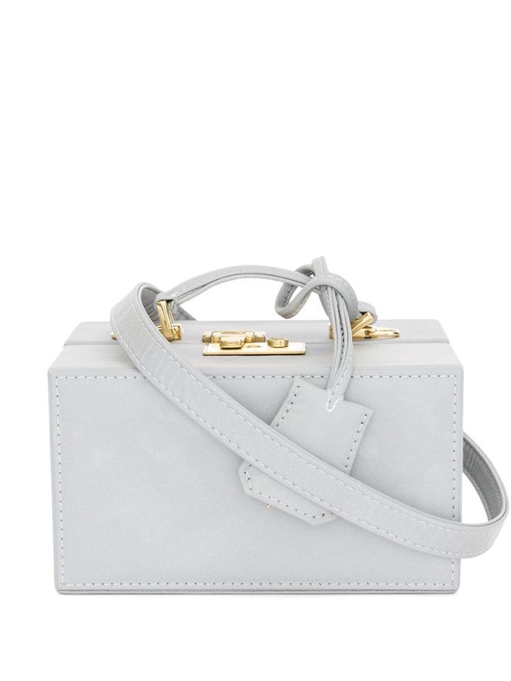Natasha Zinko Rectangle Box Clutch Bag - Grey