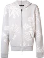 Baja East Abstract Print Zipped Hoodie