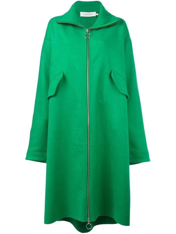 Marques'almeida Oversized Coat, Women's, Size: 8, Green, Polyester/wool