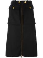 Alexander Mcqueen A-line Military Skirt - Black