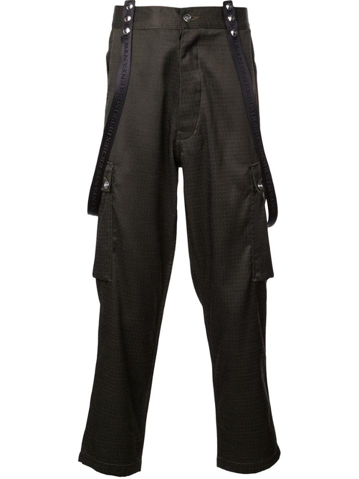 Enfants Riches Déprimés Suspender Cargo Trousers - Green