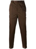 Neil Barrett Tapered Trousers, Men's, Size: 52, Green, Cotton/spandex/elastane