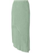 Christian Wijnants Kenan Pleated Asymmetric Midi Skirt - Green