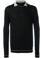 Dolce & Gabbana Crown Detail Polo Shirt, Men's, Size: 52, Black, Wool
