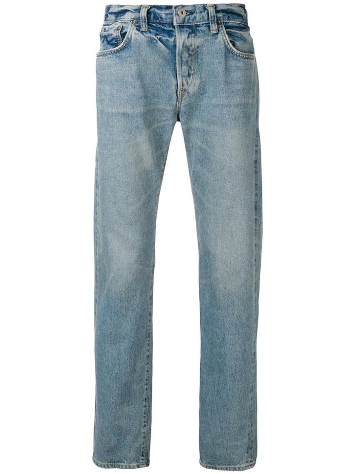 Edwin Washed Straight Leg Jeans - Blue