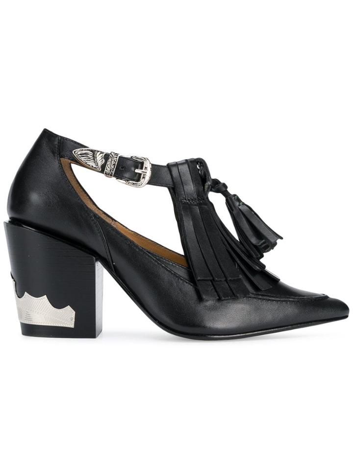 Toga Pulla Tasseled Western Pumps - Black