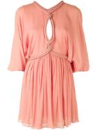 Jay Ahr Rope Detail Mini Dress, Women's, Size: 38, Pink/purple, Silk/nylon