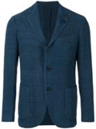 Lardini - Single Breasted Blazer - Men - Cotton/linen/flax/polyester - 54, Blue, Cotton/linen/flax/polyester