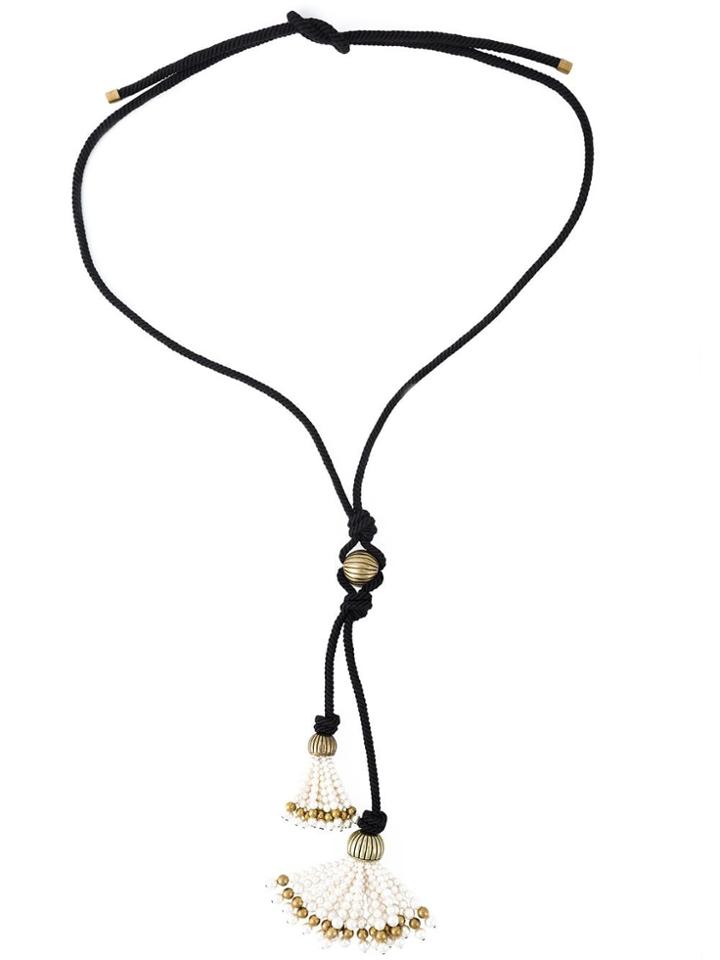 Lanvin Tie Tassel Necklace - Black