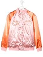 Kenzo Kids Embroidered Head Bomber Jacket - Pink