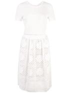 Carolina Herrera Embroidered T-shirt Dress - White