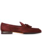Santoni Tassel Applique Loafers - Pink & Purple
