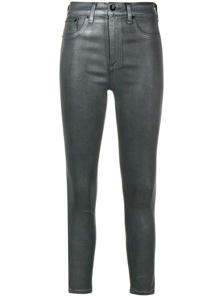 Rag & Bone Stretch-fit Cropped Skinny Jeans - Silver