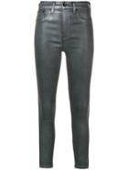 Rag & Bone Stretch-fit Cropped Skinny Jeans - Silver