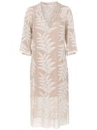 Alcaçuz Midi Flamboyant Dress - Neutrals