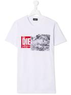 Diesel Kids Teen Tjustxh T-shirt - White