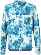 Moncler Trionphe Shirt Jacket, Men's, Size: 4, Blue, Polyamide/spandex/elastane/cotton