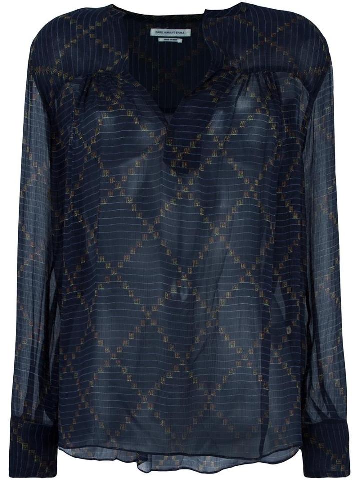 Isabel Marant Étoile 'bowtie' Blouse, Women's, Size: 42, Blue, Silk
