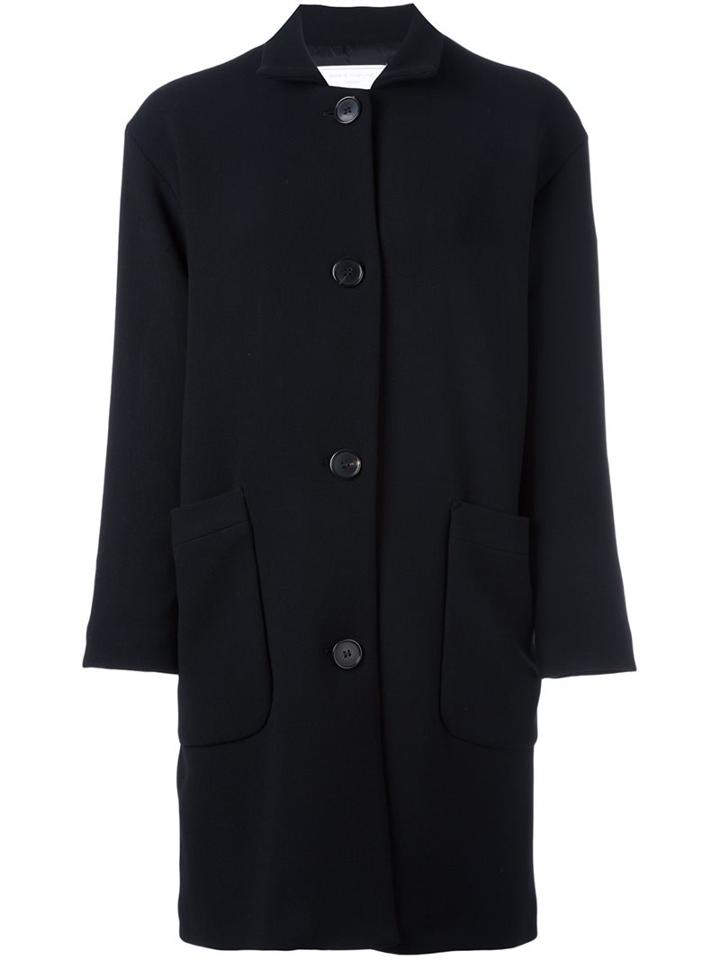 Société Anonyme Single Breasted Coat, Women's, Size: 1, Black, Cupro/wool