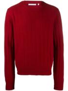 Helmut Lang Ribbed Crew Jumper - Red