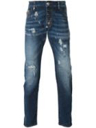 Philipp Plein Slim Fit Jeans, Men's, Size: 31, Blue, Cotton/spandex/elastane/polyester