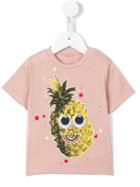 Stella Mccartney Kids - Pineapple Print T-shirt - Kids - Cotton - 24 Mth, Pink/purple